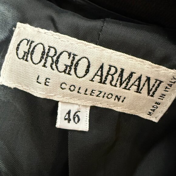 Giorgio Armani Le Collezioni Black Blazer Sportscoat 100% Cotton Size 46 - Picture 2 of 9